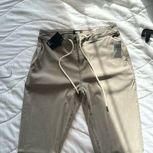 Paige Men Drawstring Pants. Coastal Beige. size 34 NEW WITH TAGS